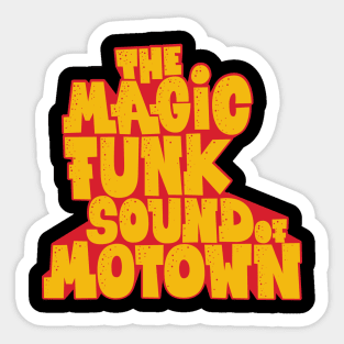 Funky Legendary Motown Music Design Sticker